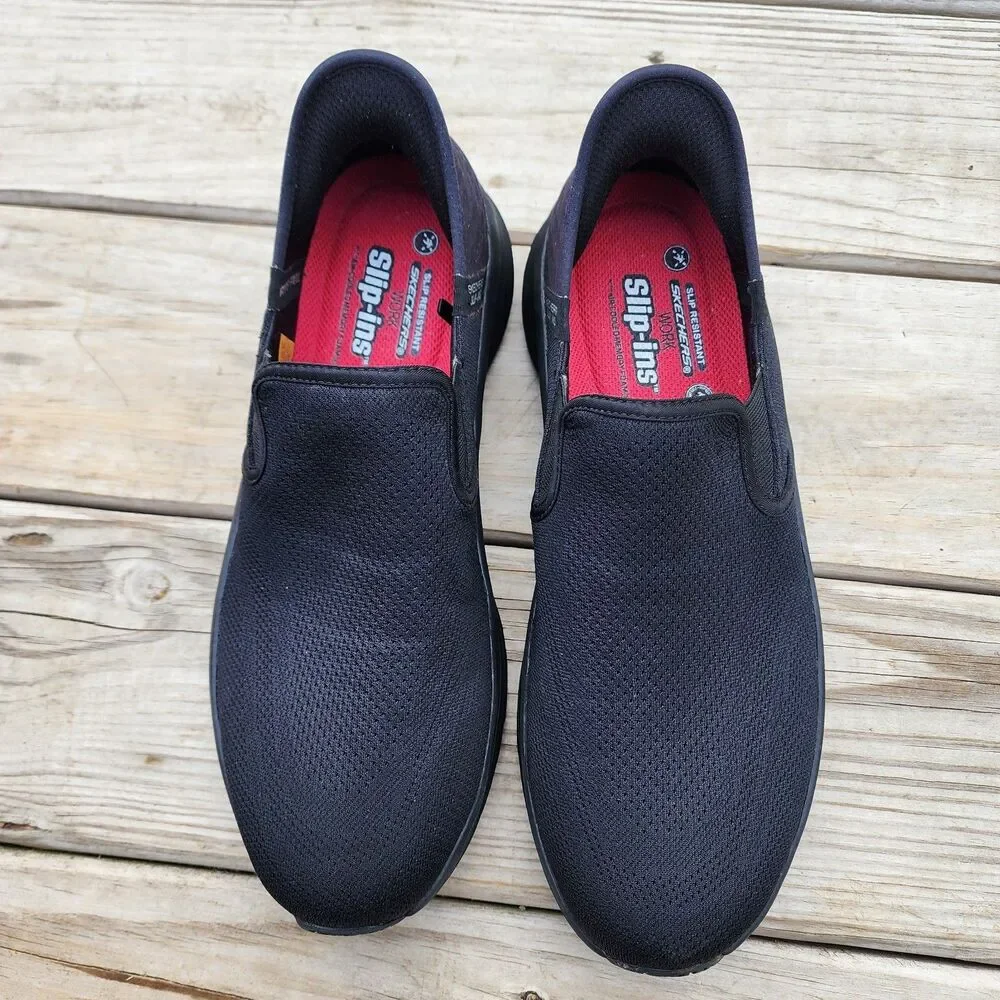 Skechers Mens Black Hands Free Go Walk Slip-Ins Size 10.5